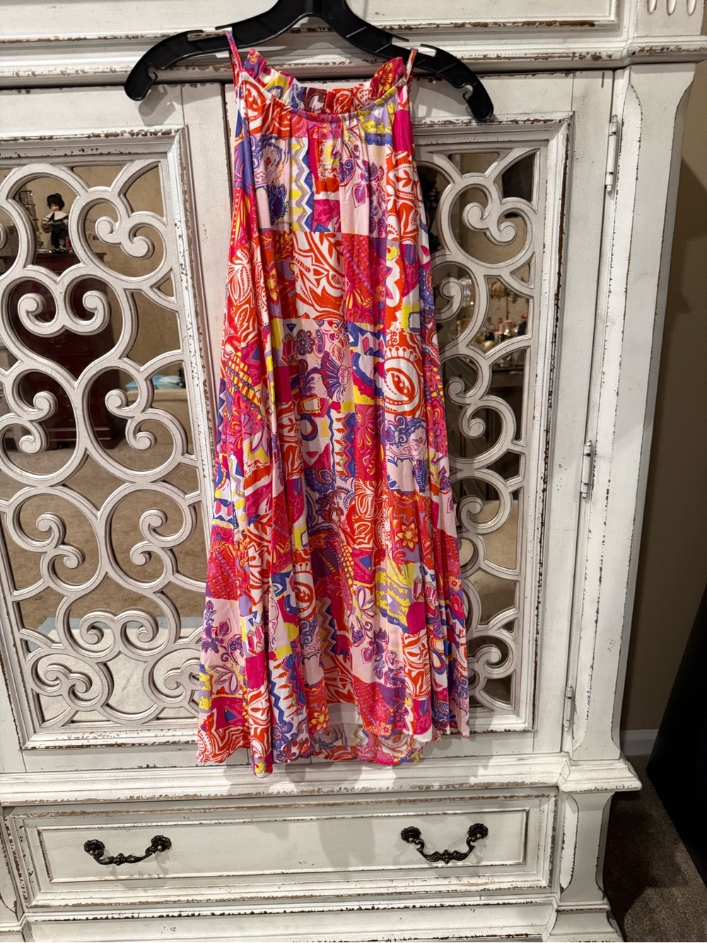 Bright beautiful colorful Multi halter dress!